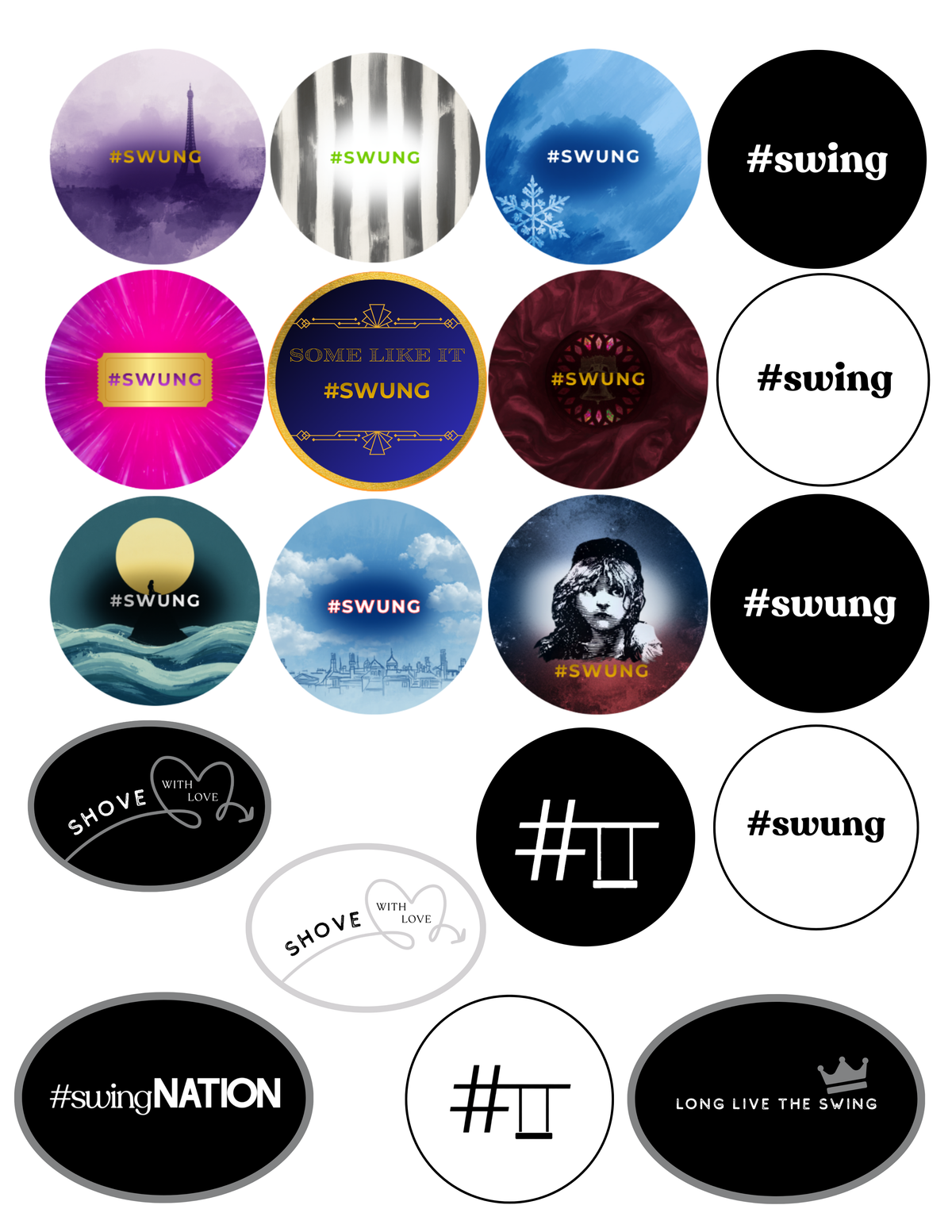 Swing Nation Sticker Pack